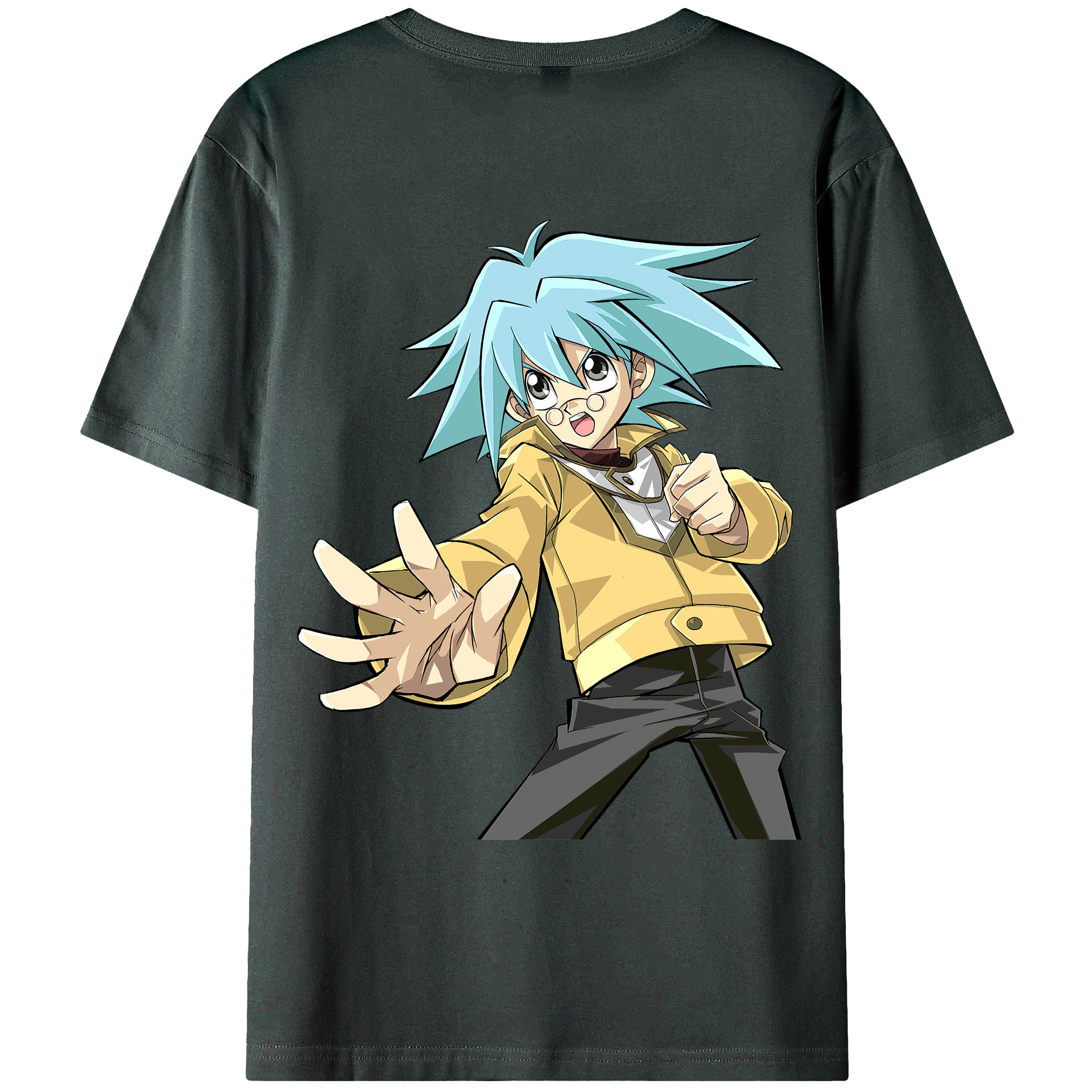 （画像用） 遊☆戯☆王 Yu-Gi-Oh! 綿100％ メンズ半袖Tシャツ（バックプリント） 通気性
